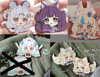 Image 1 of Vtuber Wiggle Enamel Pins
