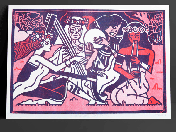 Image of musique, danse, festin