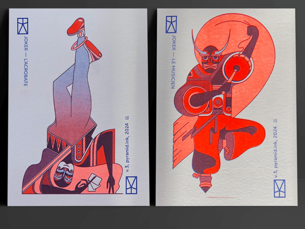 Image of jokers riso postcards