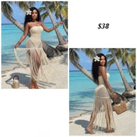 Tan Fringe Dress or Swimwear 