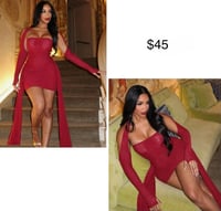 Red Birthday Dress with shawl 