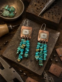 Image 1 of Turquoise Bead Earrings
