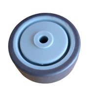 Image 2 of Rubber Castor Wheels in Black and Grey Ø160mm, sold in pairs