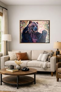 Image 2 of Original Acrylic Colorful Brown Bear Painting by Tammy Mercier