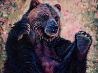 Image 1 of Original Acrylic Colorful Brown Bear Painting by Tammy Mercier