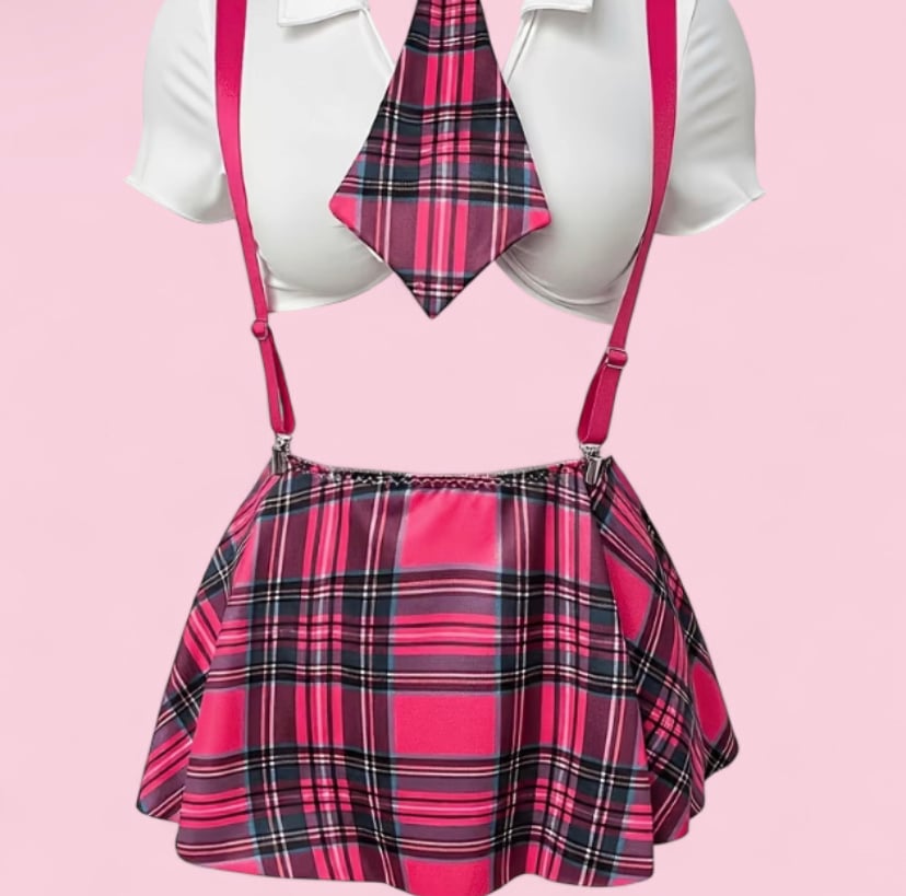 Image of  Plaid Mini Skirt Set