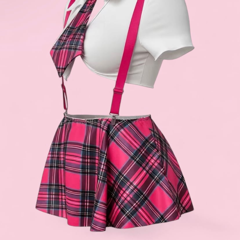 Image of  Plaid Mini Skirt Set