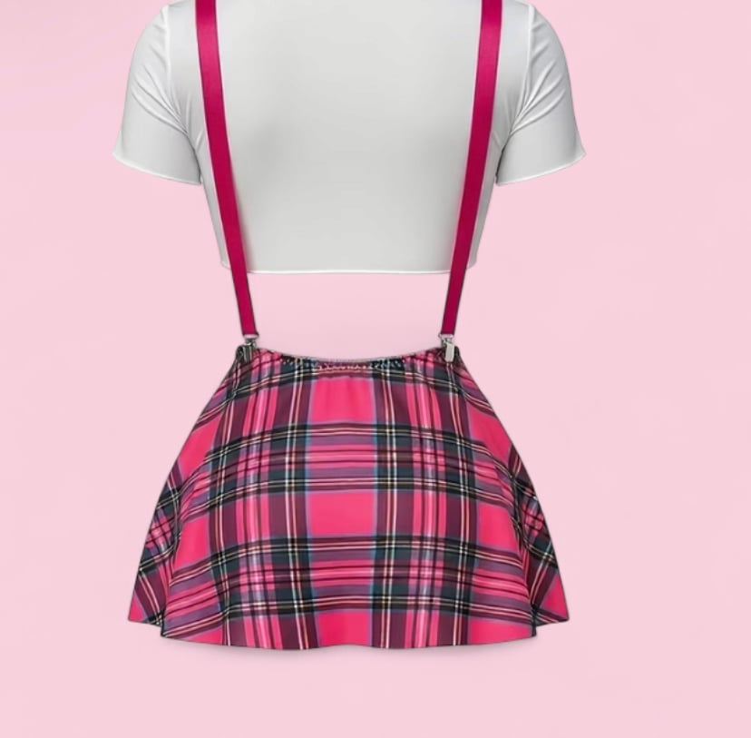 Image of  Plaid Mini Skirt Set
