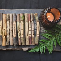 Image 1 of Tree Speak Corresponding Ogham Staves (D060-21)