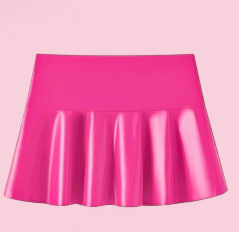 Image of Leather Mini Skirt