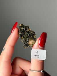 Image 1 of MINI EPIDOTE AND QUARTZ CLUSTERS - TURKEY