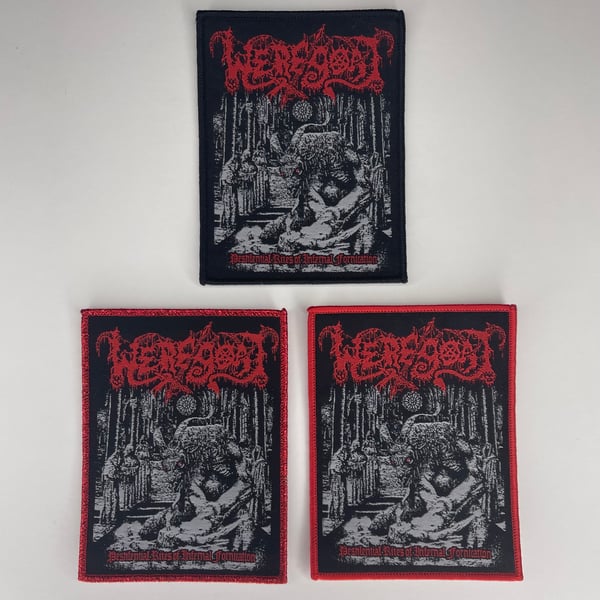 Image of Weregoat - Pestilential Rites Of Infernal Fornication Woven Patch