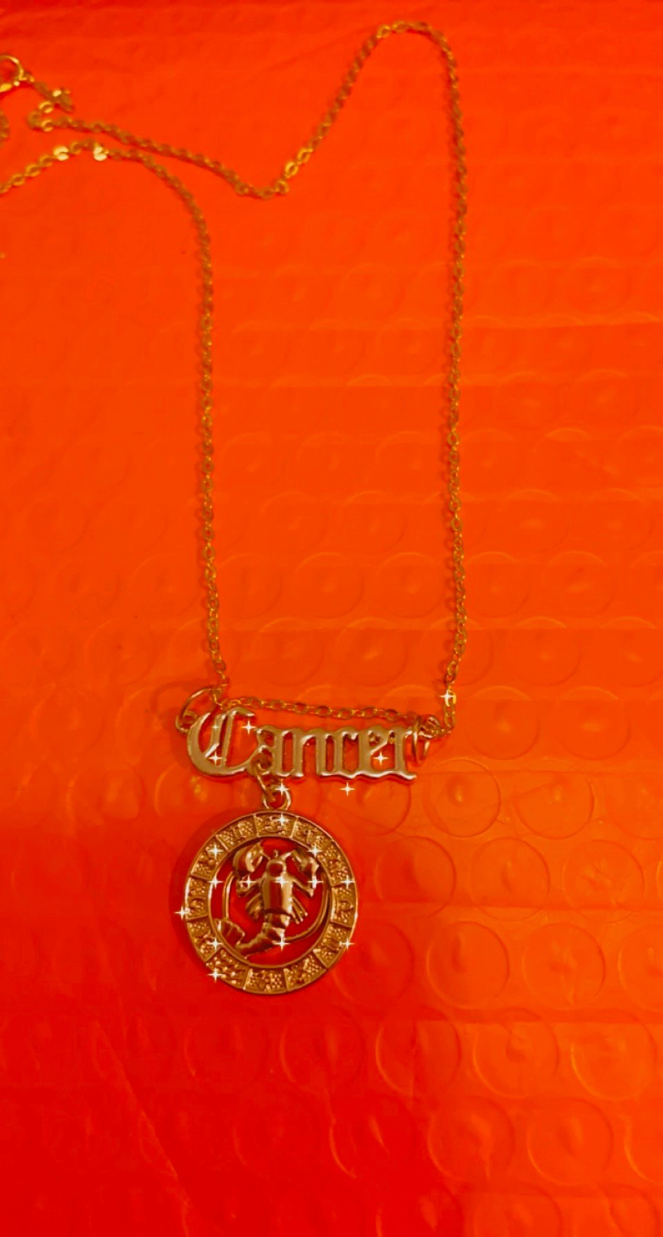 Image of Cancer zodiac sign necklace