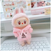 Image 4 of 15 17cm For Labubu V1 V2 V3 Doll Clothing Fashion Hoodie and Pants Set Korean Idol Trendy DIY Doll C