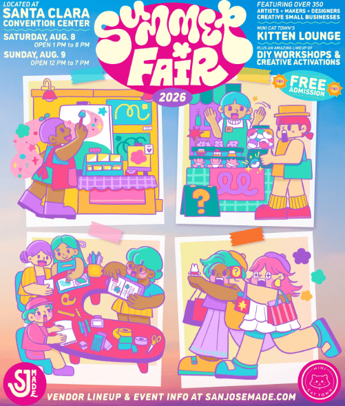 Image of Mini Cat Town @ SJMADE Summer fair 8/8/26  and 8/9/26
