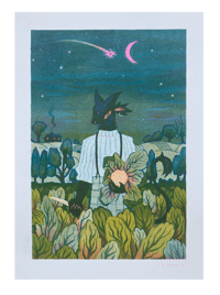 Image 2 of the night harvest a4 risograph