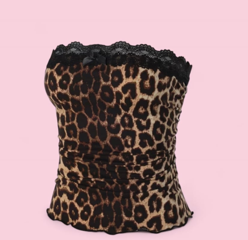 Image of Leopard print tube top 