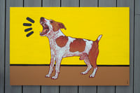 Image 1 of Haring's Dog - 36”x24” Acrylic Painting
