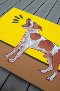 Image 2 of Haring's Dog - 36”x24” Acrylic Painting