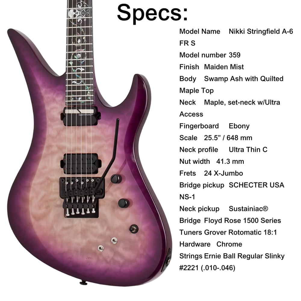 Image of Nikki Stringfield Signed, Stage Played Guitar 