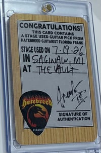 Image 3 of SAGINAW,  MI  STAGE PLAYED PICK/ CARD COMBO
