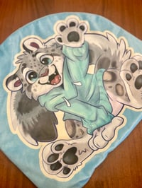 Image 2 of Snow Leopard Pillow [Unstuffed!]