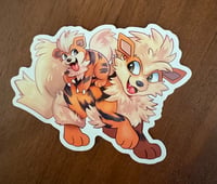 Arcanine+Growlithe Sticker