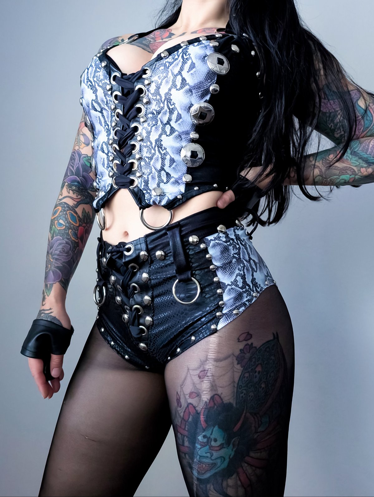 White Snake Vest Top
