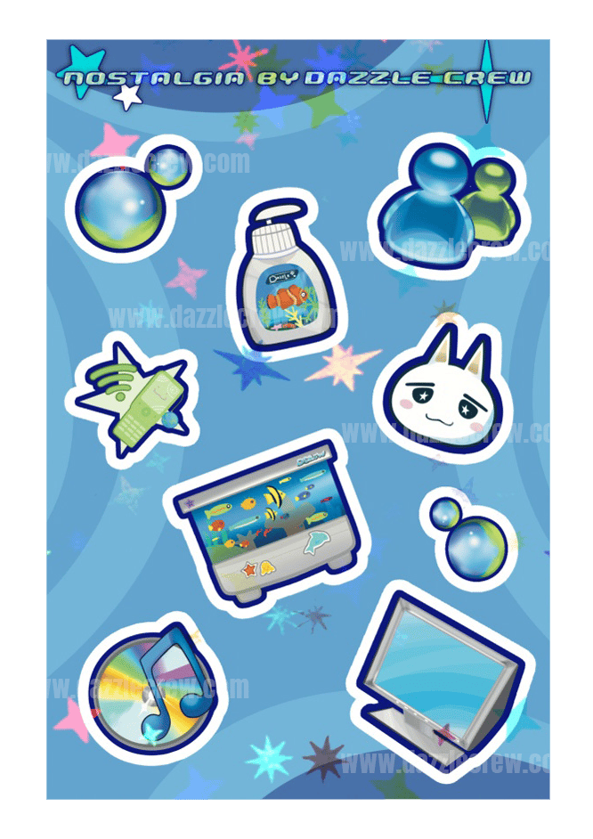 Image of IN STOCK Frutiger Aero Gloss Vinyl Sticker Sheet 
