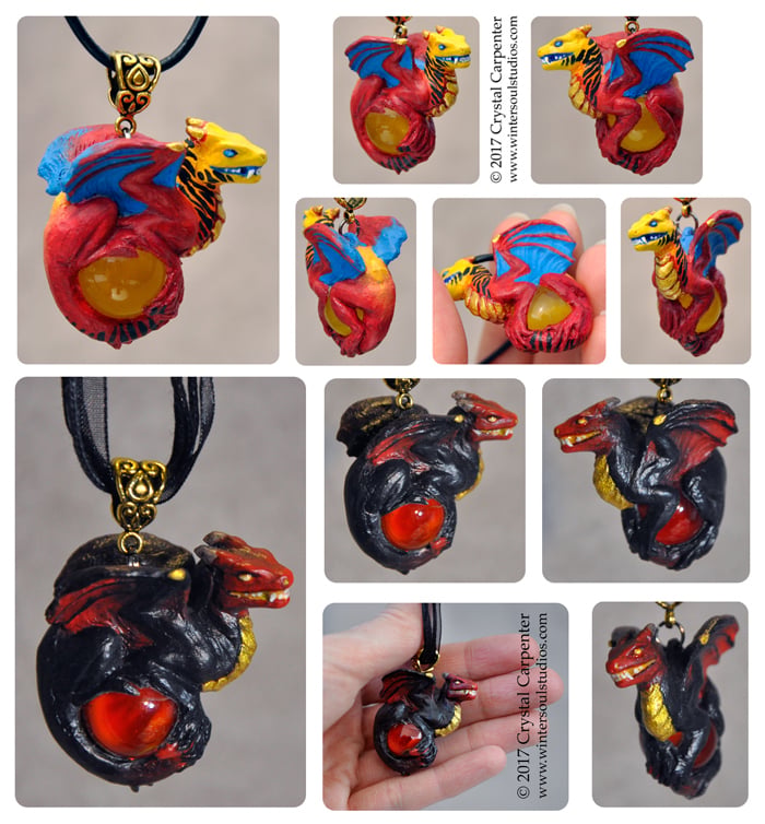 Image of Mini Snarl Dragons- Collectible Necklace