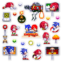 Image 1 of Sonic & Knuckles Sticker/Magnet Sets (24 Pieces) 