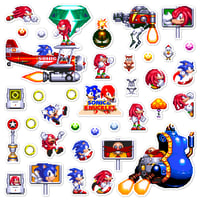 Image 1 of Sonic & Knuckles Sticker/Magnet Sets (37 Pieces)