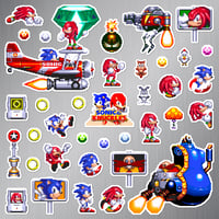 Image 2 of Sonic & Knuckles Sticker/Magnet Sets (37 Pieces)