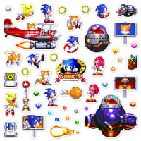 Image 1 of Sonic the Hedgehog 3 Sticker/Magnet Sets (45 Pieces)