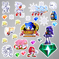 Image 2 of Sonic the Hedgehog 3 & Knuckles Sticker/Magnet Sets (25 Pieces) 