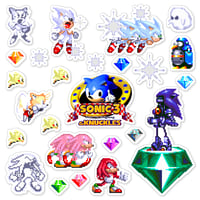 Image 1 of Sonic the Hedgehog 3 & Knuckles Sticker/Magnet Sets (25 Pieces) 
