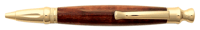 Strider Twist Pen in Gold Finish with Stabilized Curly Koa Wood Body 