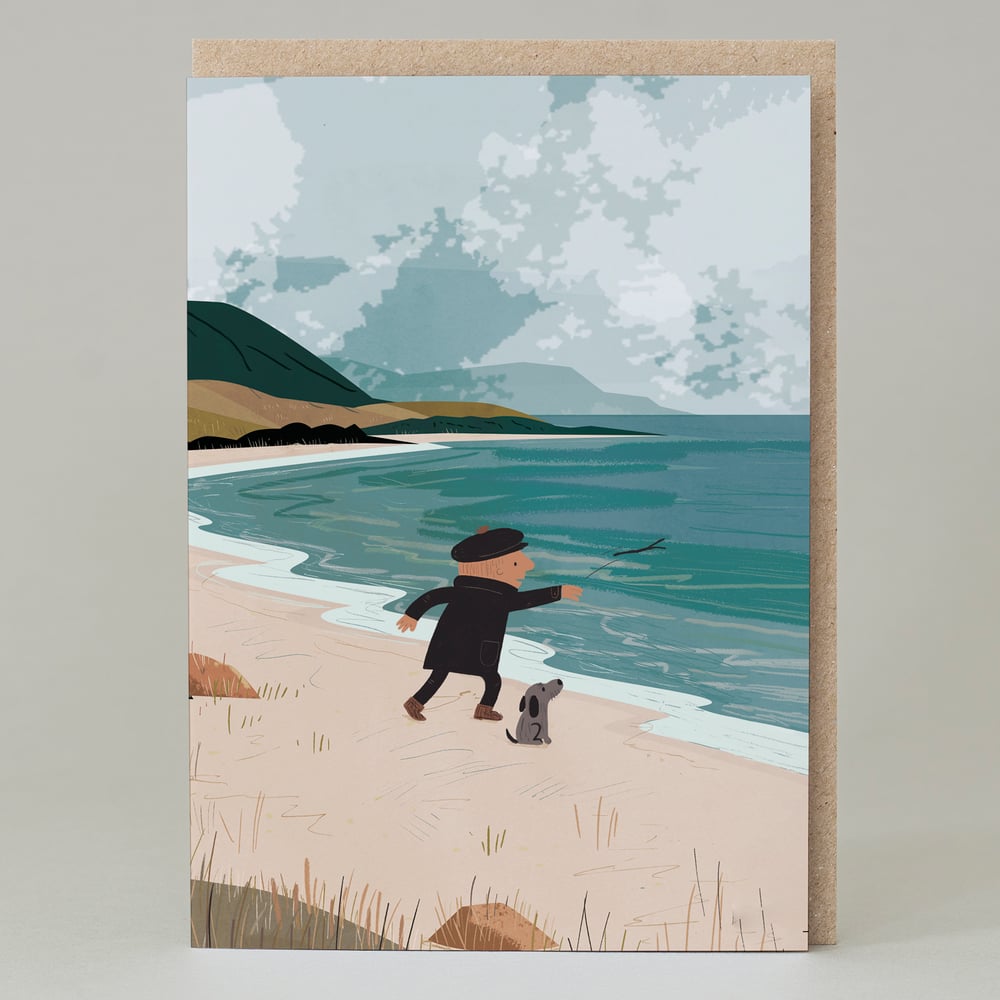 Image of Stick Thrown Hebridean Landscape Card