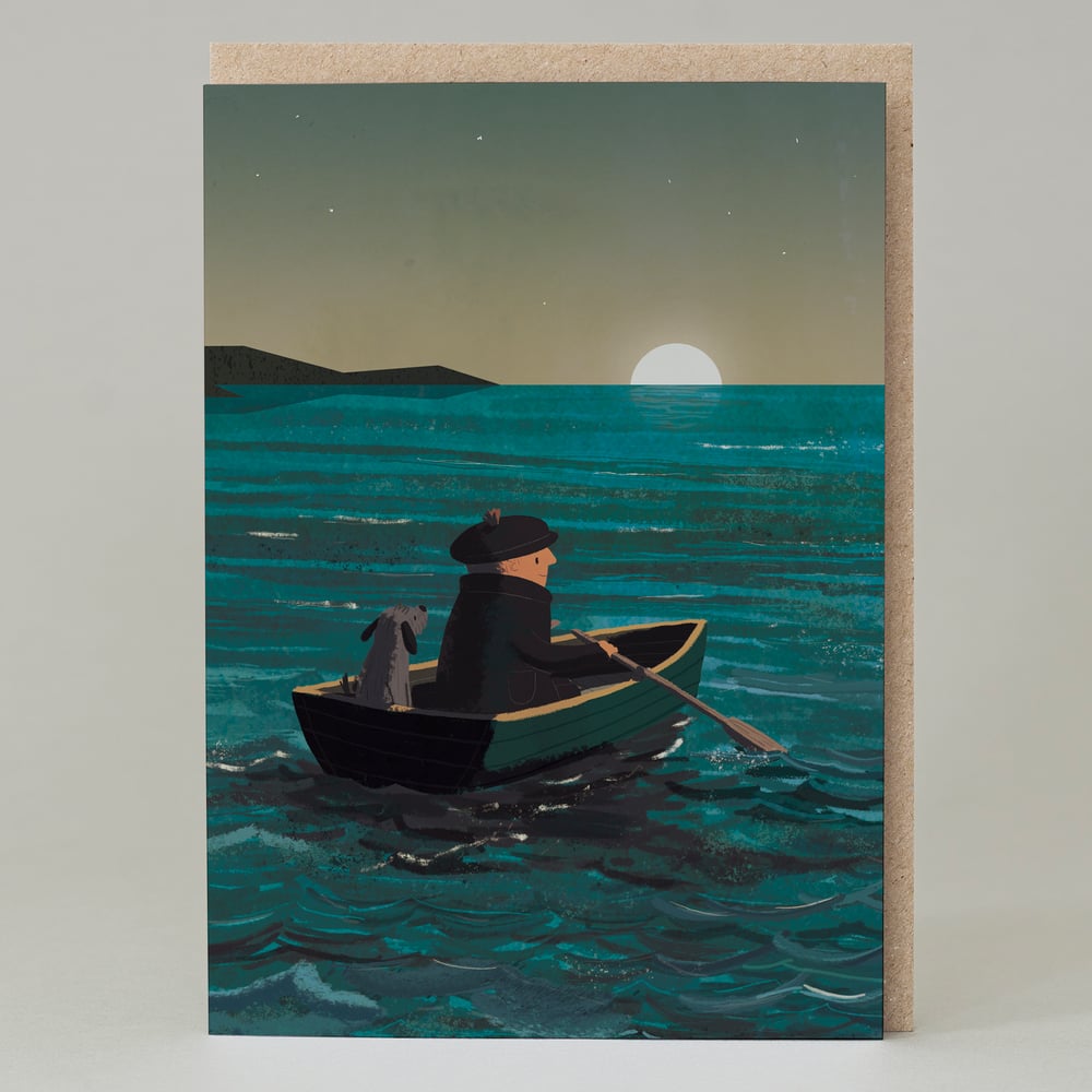 Image of Sea Row Moon Landscape Card