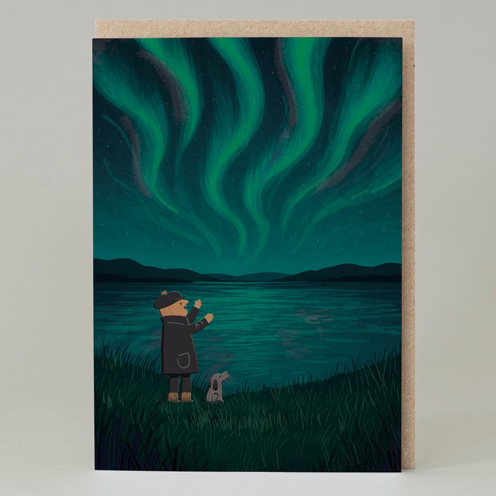 Image of Northern Lights Landscape Card
