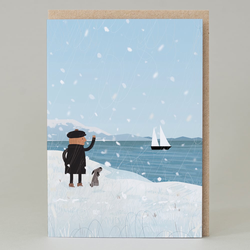 Image of Snow Wave Hebridean Landscape Card