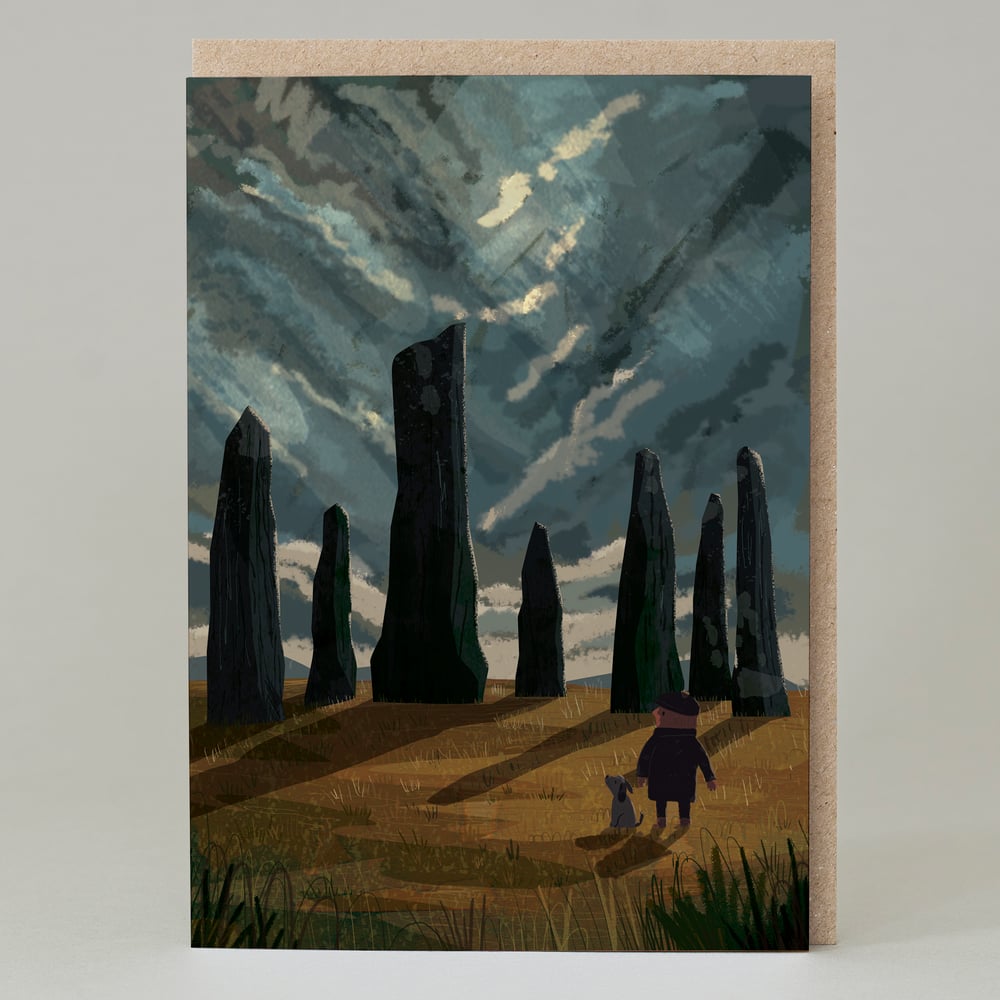 Image of Standing Stones Hebridean Landscape Card