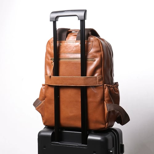 Image of Full Grain Leather Backpack Travel Backpack,Laptop Bag, School Backpack  