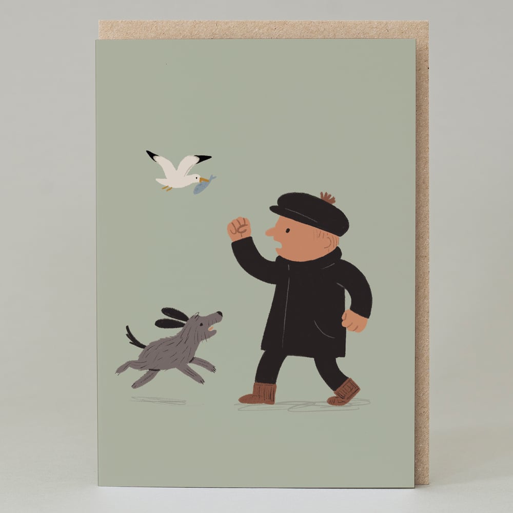Image of Seagull Fish Hebridean Card