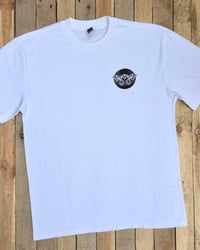 Image 1 of Moth Lake Records Moth Vinyl Relaxed Fit Tee - Faded White