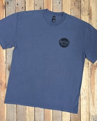 Image 1 of Moth Lake Records Moth Vinyl Relaxed Fit Tee - Faded Indigo