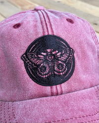 Image 4 of Moth Lake Records Moth Vinyl Embroidered Caps