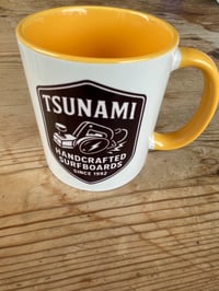 Image 1 of Tsunami Surfboards mug, yellow 