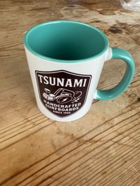 Image 1 of Tsunami Surfboards mug , Sea foam green