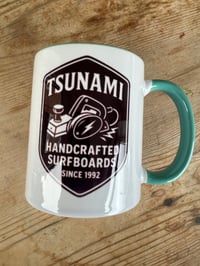 Image 2 of Tsunami Surfboards mug , Sea foam green